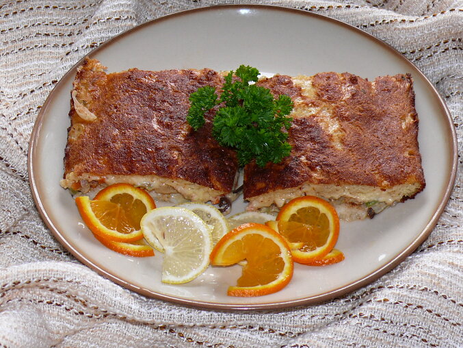 Zapečený pangasius se zeleninou a sýrem