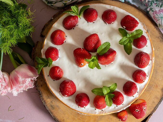 Cheesecake se sušenkovým základem